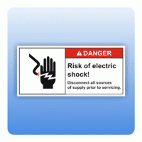 Sicherheitszeichen Risk of electric shock (ANSI Z535) Aufkleber