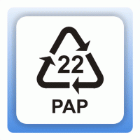 Recycling Code 22 PAP (Papier) Aufkleber