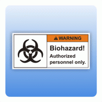 Sicherheitszeichen Biohazard (ANSI Z535) Aufkleber