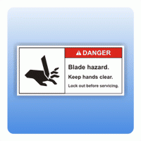 Sicherheitszeichen Blade hazard (ANSI Z535) Aufkleber