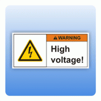 Sicherheitszeichen High Voltage (ANSI Z535) Aufkleber