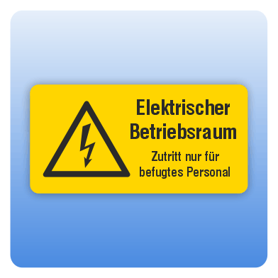 Aufkleber Elektrischer Betriebsraum Zutritt Nur Für Befugtes Personal ...