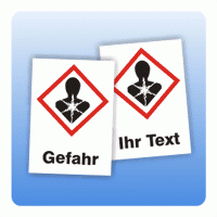 Gesundheitsgefahr (GHS08) mit Signalwort Aufkleber