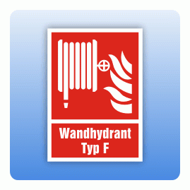 Brandschutzzeichen Wandhydrant Typ F