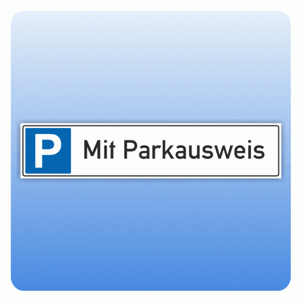 Parkplatz-Nummernschild Mit Parkausweis