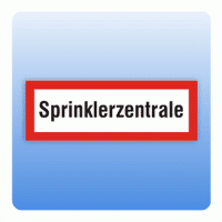 Feuerwehrzeichen Sprinklerzentrale nach DIN 4066