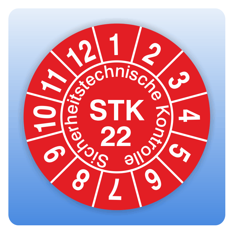 Prüfplakette Sicherheitstechnische Kontrolle, STK, Jahr | Prüfplaketten ...