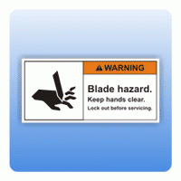 Sicherheitszeichen Blade hazard (ANSI Z535) Aufkleber