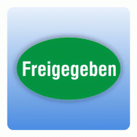 Qualitätssicherung Aufkleber "Freigegeben" oval in grün