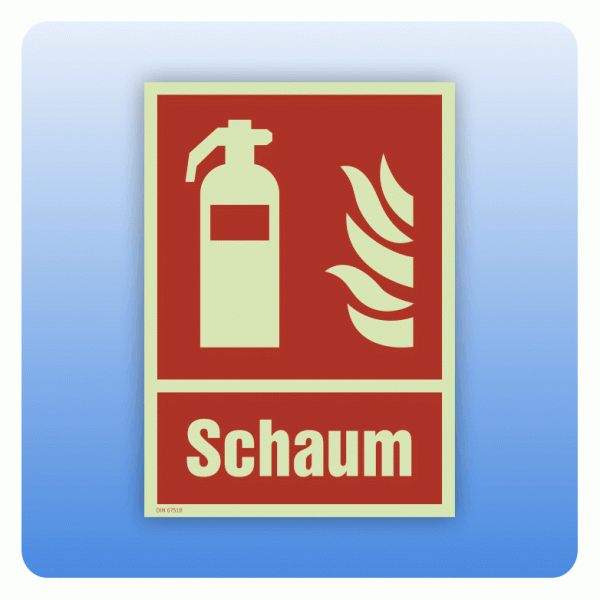 Brandschutzzeichen Feuerlöscher Schaum