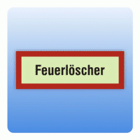 Feuerwehrzeichen Feuerlöscher nach DIN 4066