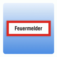 Aufkleber Feuerwehrzeichen Feuermelder nach DIN 4066