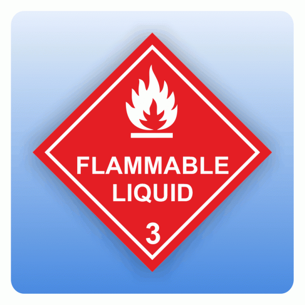 ADR Kennzeichen Gefahrgutklasse 3 Flammable Liquid weiss