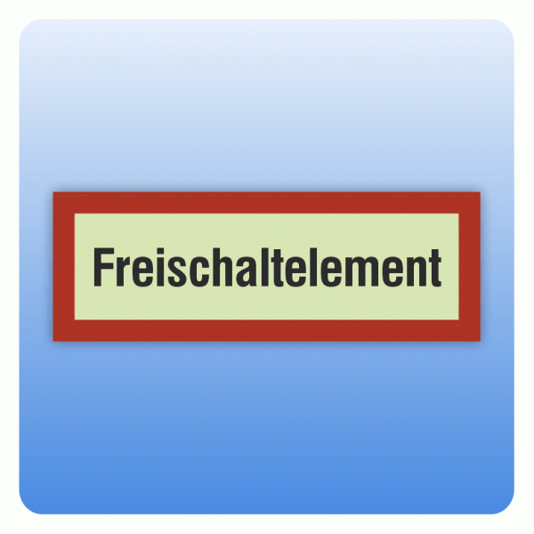 Feuerwehrzeichen Freischaltelement nach DIN 4066