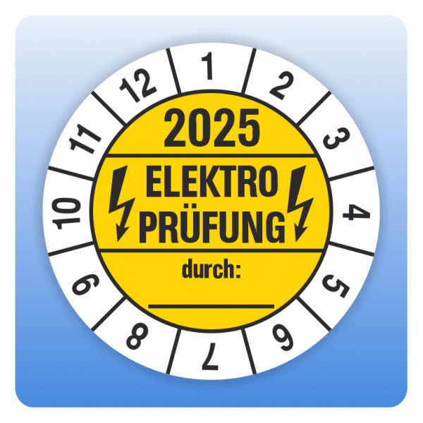 Prüfplakette Elektro-Prüfung durch