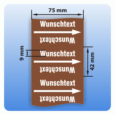 Rohrkennzeichnungsband Flüssigkeiten und Feststoffe