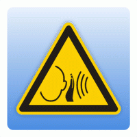 Warnzeichen Warnung vor lautem Geräusch