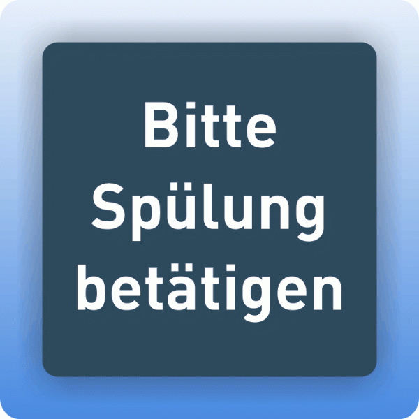 Aufkleber Symbolschild Bitte Spülung betätigen dezent