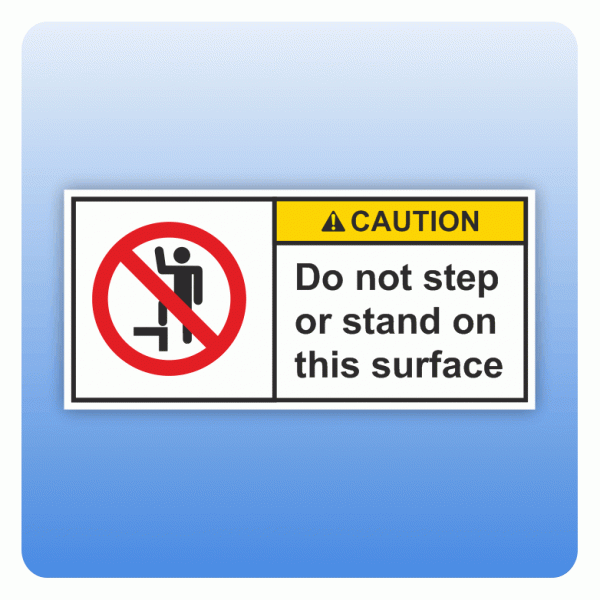 Sicherheitszeichen Do not step or stand (ANSI Z535) Aufkleber