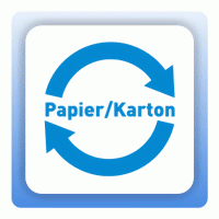 Wertstoffzeichen Pfeile Papier/Karton