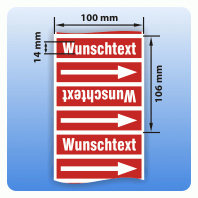 Rohrkennzeichnungsband Gruppe 2: Wasserdampf