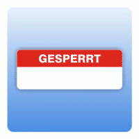 Qualitätssicherung Aufkleber "Gesperrt" 15x40 mm in rot