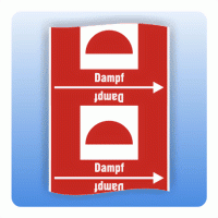 Rohrkennzeichnungsband Feuerlöschleitung Dampf nach DIN 2403