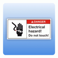 Sicherheitszeichen Electrical hazard Do not touch (ANSI Z535) Aufkleber