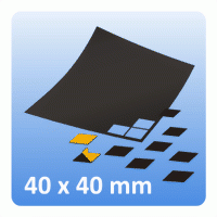 Magnetstanzteile (40 x 40 mm, selbstklebend)