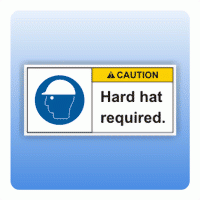 Sicherheitszeichen Hard hat required (ANSI Z535) Aufkleber