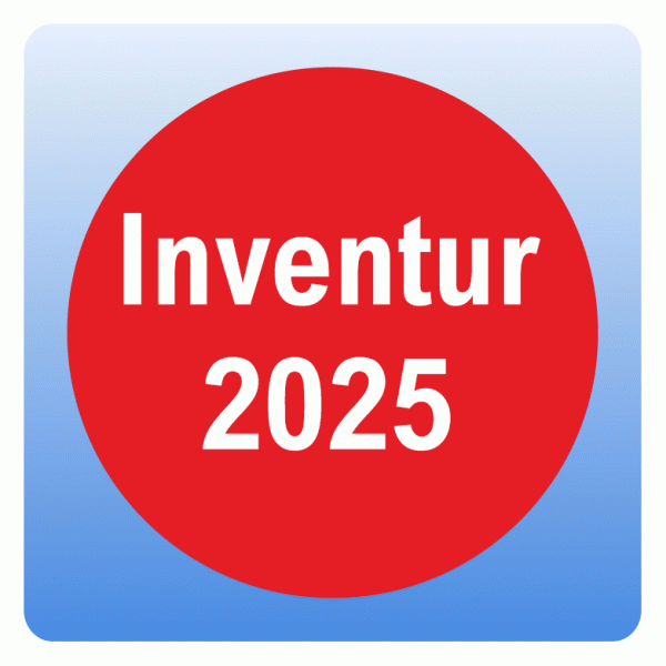 Inventur-Aufkleber Inventur 2025