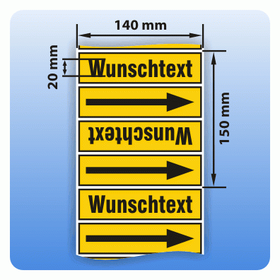 Rohrkennzeichnungsband Gase