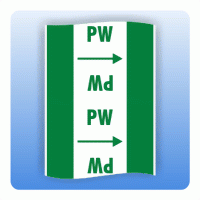 Rohrkennzeichnungsband Wasserversorgungsleitung PW nach DIN 2403