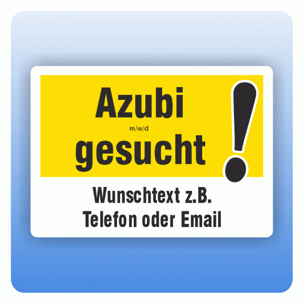 Schild Azubi gesucht