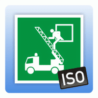 Rettungszeichen Rettungsausstieg ISO 7010