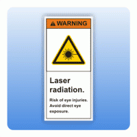 Sicherheitszeichen Laser radiation (ANSI Z535) Aufkleber