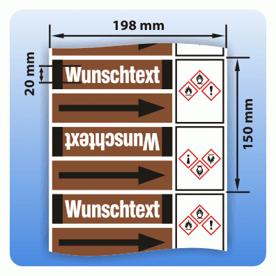 Rohrkennzeichnungsband Gruppe 9: Nichtbrennbare Flüssigkeiten GHS