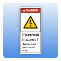 Sicherheitszeichen Electrical hazard (ANSI Z535) Aufkleber