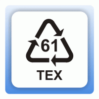 Recycling Code 61 TEX (Jute) Aufkleber