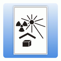 Versandaufkleber vor Hitze und radioaktiver Strahlung schützen
