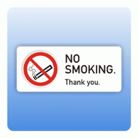 Aufkleber "No smoking"