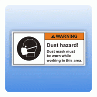 Sicherheitszeichen Dust hazard (ANSI Z535) Aufkleber