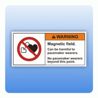 Sicherheitszeichen Magnetic field (ANSI Z535) Aufkleber