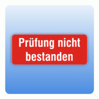 Qualitätssicherung Aufkleber "Prüfung nicht bestanden" 20x50 mm rot