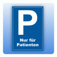 Parkplatzschild Nur für Patienten
