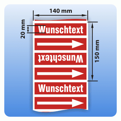 Rohrkennzeichnungsband Gruppe 2: Wasserdampf