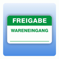 Qualitätssicherung Aufkleber "Freigabe Wareneingang" 25x40 mm in grün