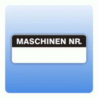 Qualitätssicherung Aufkleber "Maschinen Nr." 15x40 mm in schwarz