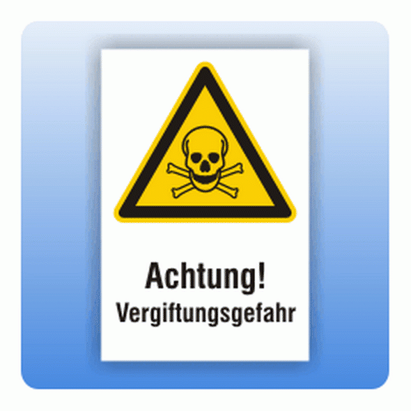 Kombi Warnschild Achtung Vergiftungsgefahr