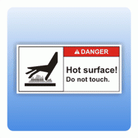 Sicherheitszeichen Hot surface! Do not touch (ANSI Z535) Aufkleber